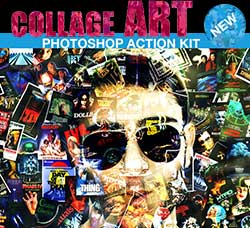 PS动作－艺术拼贴：Collage Art Photoshop Action